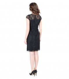 Lace dress with fins