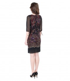 Elegant brocade dress with velvet