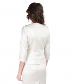 Elegant jacket from elastic brocade cotton