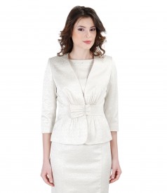 Elegant jacket from elastic brocade cotton
