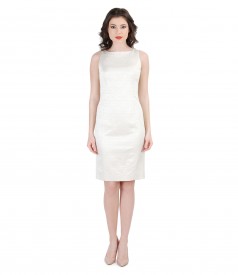 Elegant dress from elastic brocade cotton