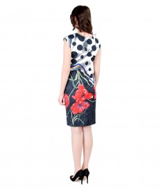 Elegant brocade dress with floral patterns