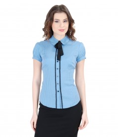 Office shirt with veil bow