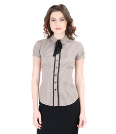 Office shirt with veil bow