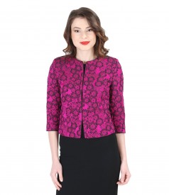 Elegant brocade jacket with floral patterns