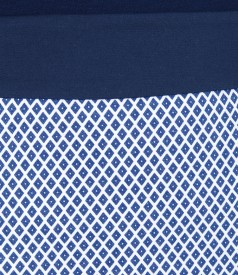 Printed elastic cotton skirt