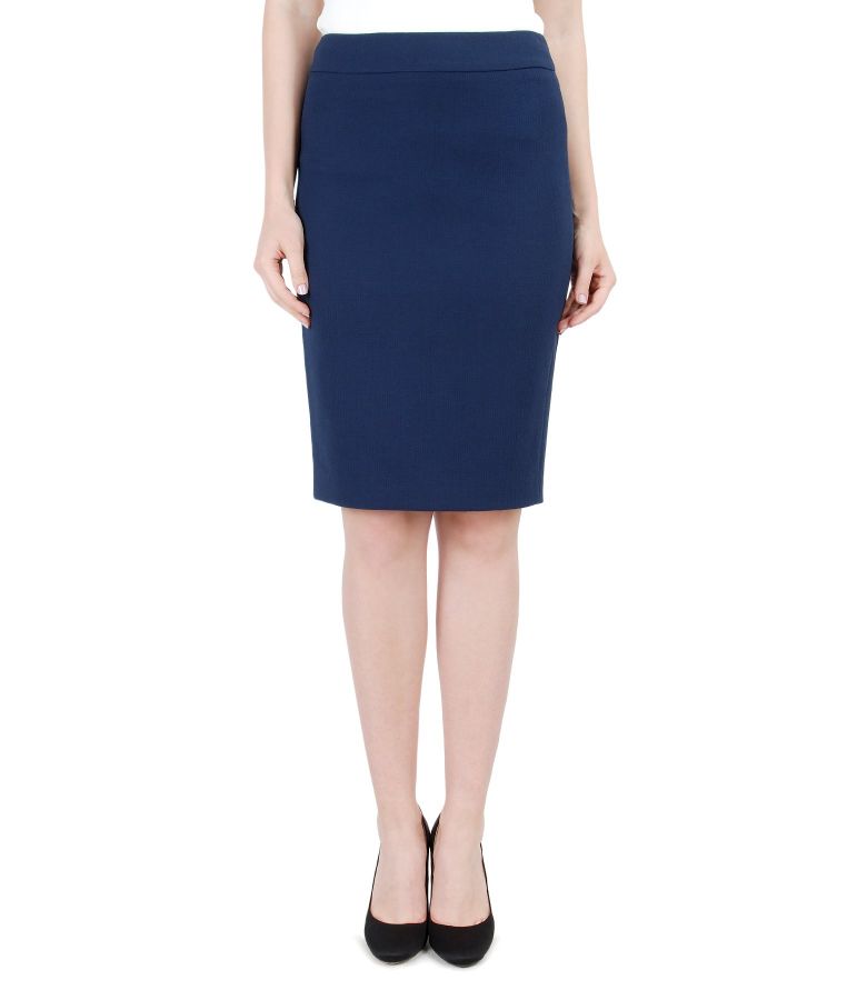 Elastic cotton office skirt