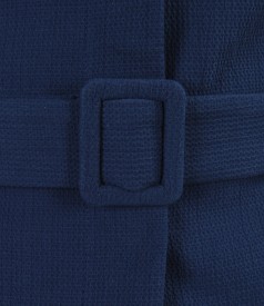 Elastic cotton office jacket with cord