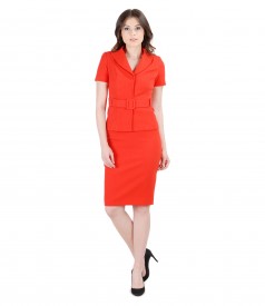 Elastic cotton office outfit with cord