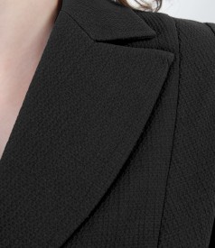 Elastic cotton office jacket with cord