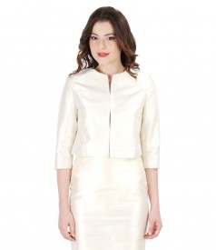 Elegant jacket from silk taffeta