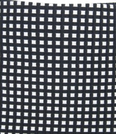 Black-white skirt from foffered elastic cotton