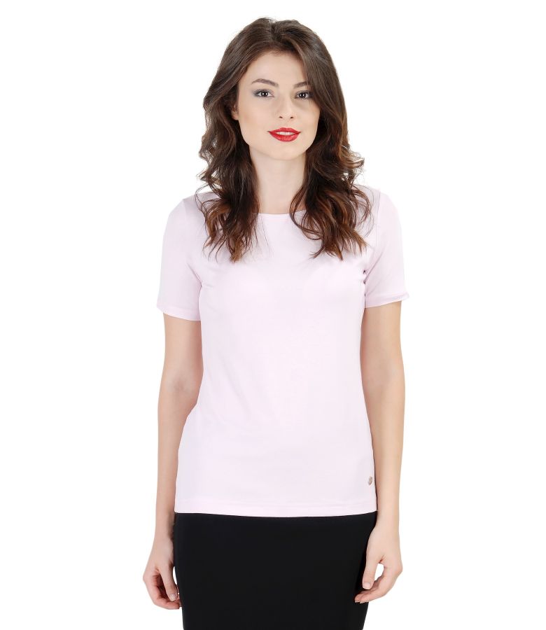 Jersey t-shirt with trim