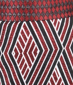 Short elegant elastic brocade skirt with detachable back zipper
