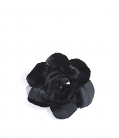 Satin flower brooch