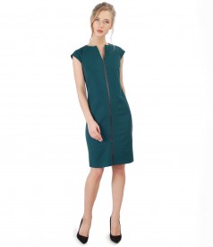 Elastic fabric dress with inserts