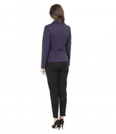 Elastic fabric women office suit