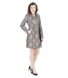 Broca eleastic elegant jacket with metalic thread with dress