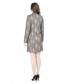 Broca eleastic elegant jacket with metalic thread with dress