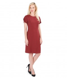 Elastic fabric dress with ply sleeves