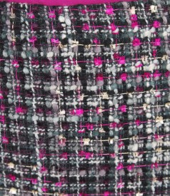 Elegant multicolored woolen loops skirt