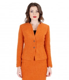 Elegant jacket with wool and alpaca loops