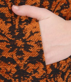 Elegant brocade jacket with velvet