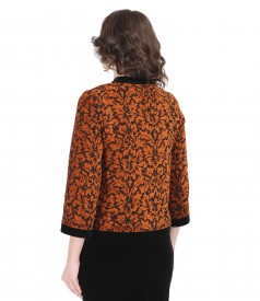 Elegant brocade jacket with velvet