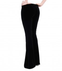 Elastic velvet flared pants elegant