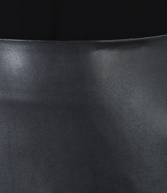 Ecological leather short skirt