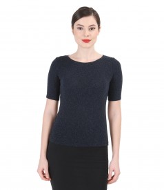 Jersey t-shirt with wool