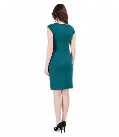 Thick elastic jersey dress with folds