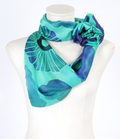 Printed silk scarf