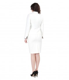 Elegant women suit with cream jacket