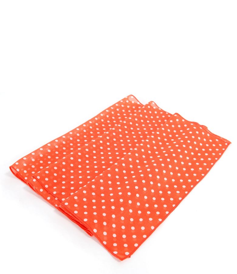 Printed veil dotted scarf
