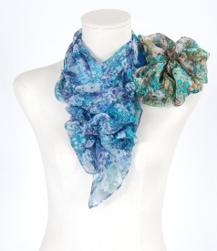 Printed silk scarf