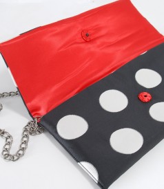 Dots printed purse