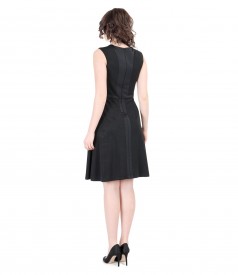 Flaring black dress with pockets
