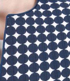 Embossed cotton fabric jacket with dots