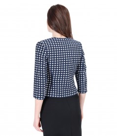 Embossed cotton fabric jacket with dots