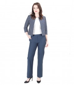 Embossed cotton cloth with dots office women outfit