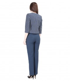 Embossed cotton cloth with dots office women outfit