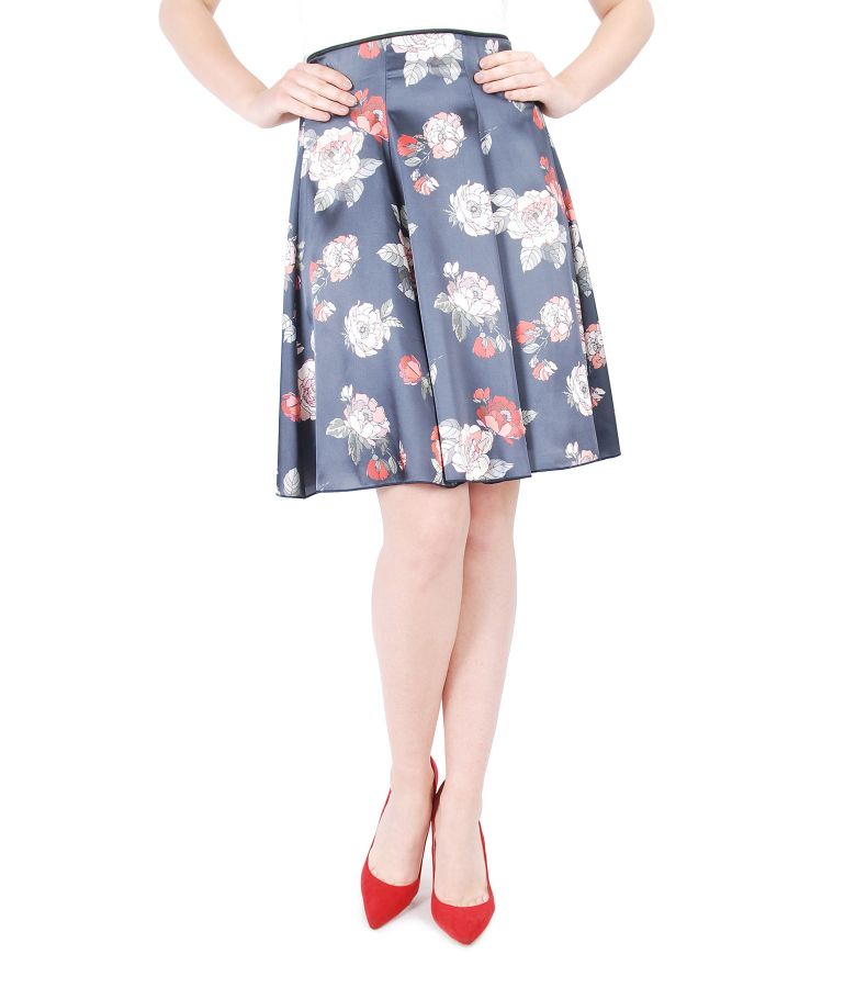 Sophisticated Blue Flared Skirt