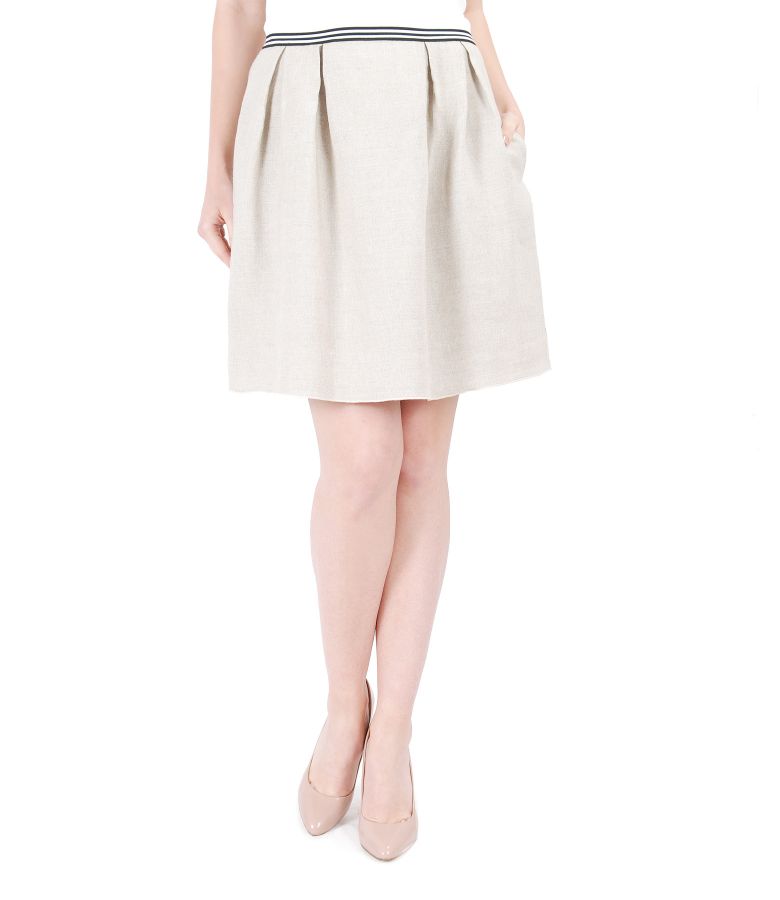 Flax flaring skirt