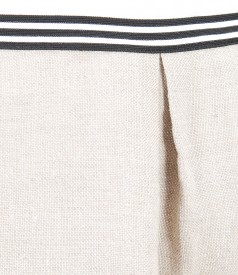 Flax flaring skirt
