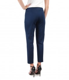 Elastic cotton skinny pants