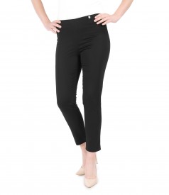 Elastic cotton skinny pants