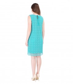 Lace dress with front folds