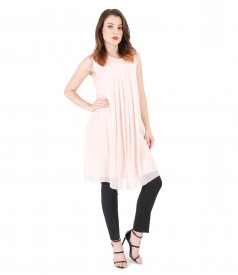Casual veil dress with pants