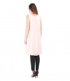 Casual veil dress with pants